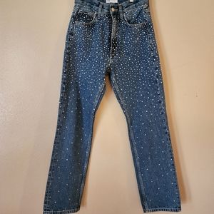 Zara women's rhinestones jeans